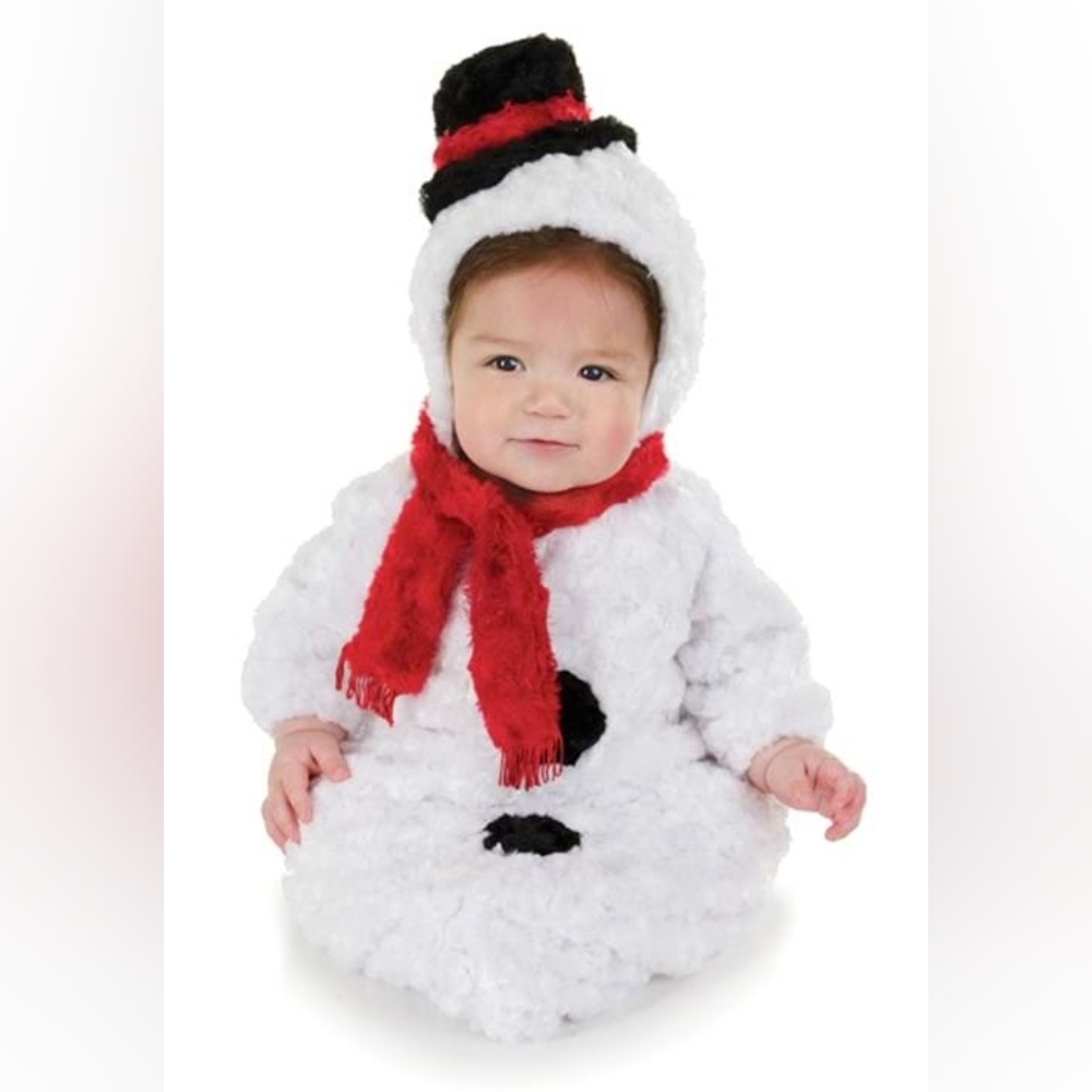 NIB Infant Cozy Snowman Bunting Costume- 0-6 Months- Holiday, Winter, Christmas